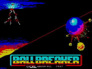 Ball Breaker title screen for ZX Spectrum